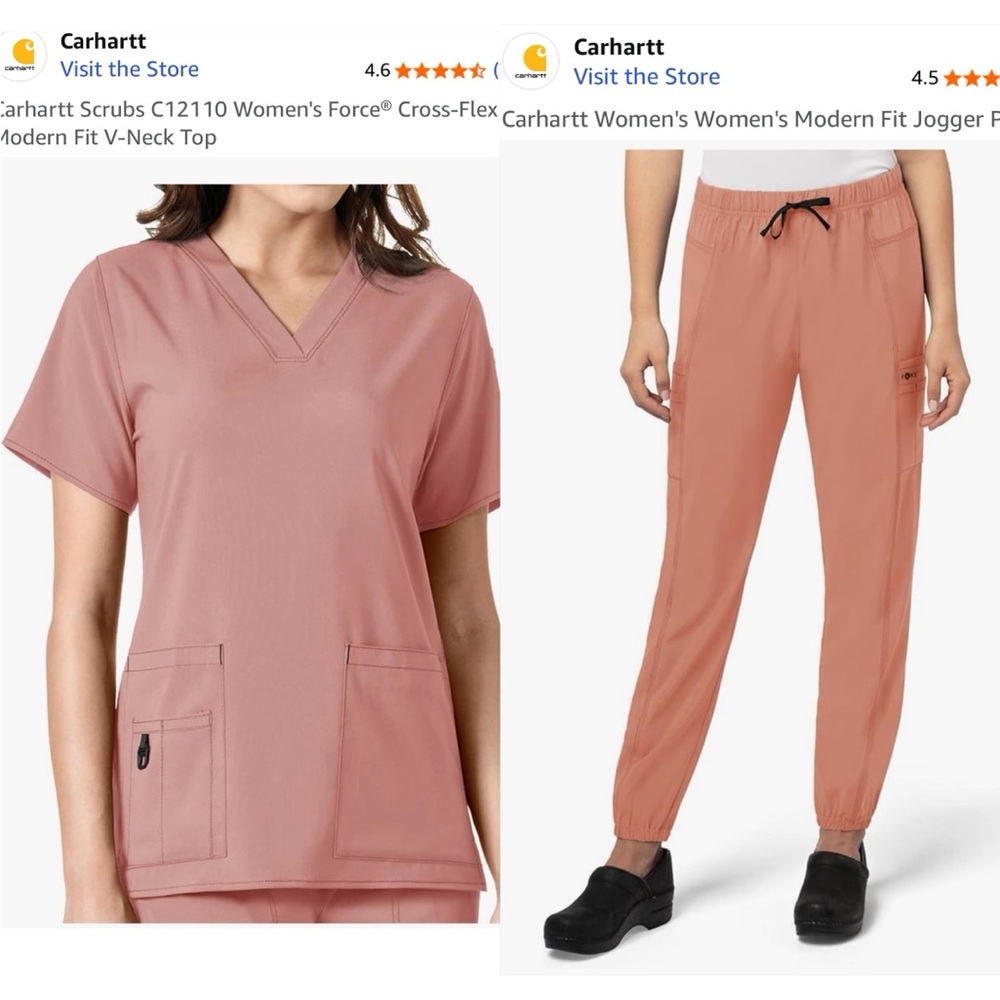 Carhartt Force Scrub SET in mauve- like new